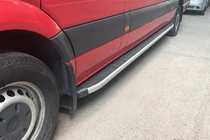 Volkswagen Crafter 2006-2016 гг. Боковые пороги Fullmond (2 шт., алюминий) фото 2
