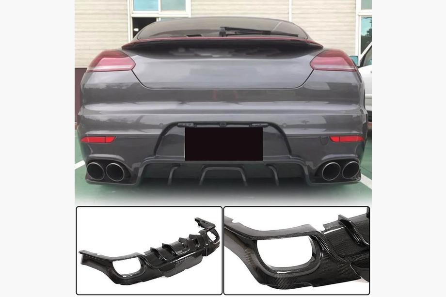 Porsche Panamera 2009-2016 гг. Диффузор заднего бампера (2013-2016, Карбон) Фото 1