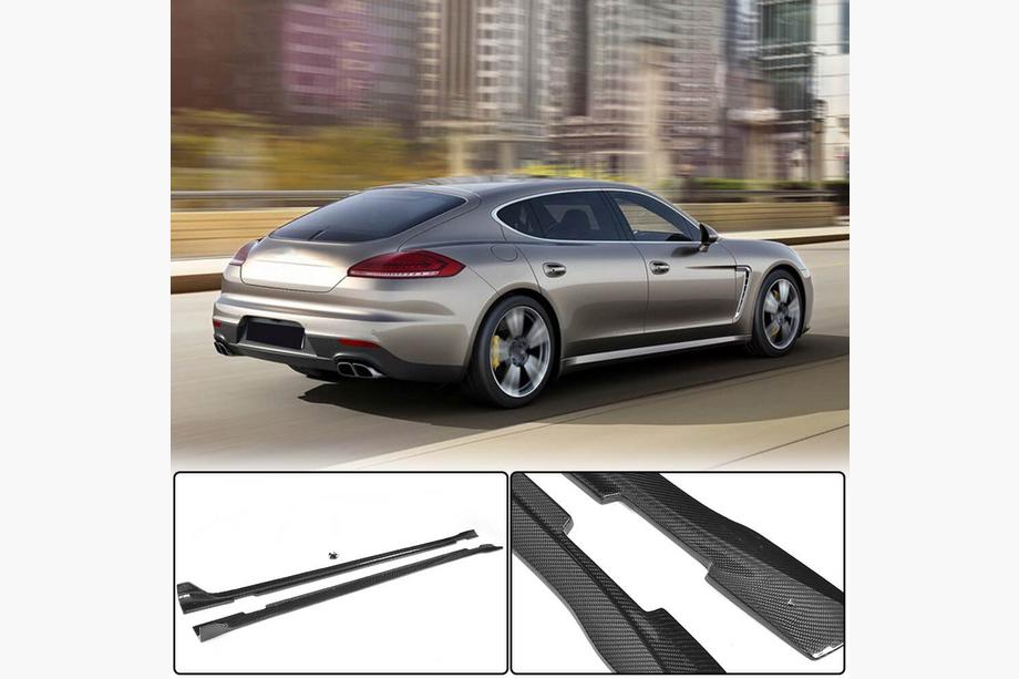 Porsche Panamera 2009-2016 гг. Боковые Пороги (2013-2016, Карбон) Image