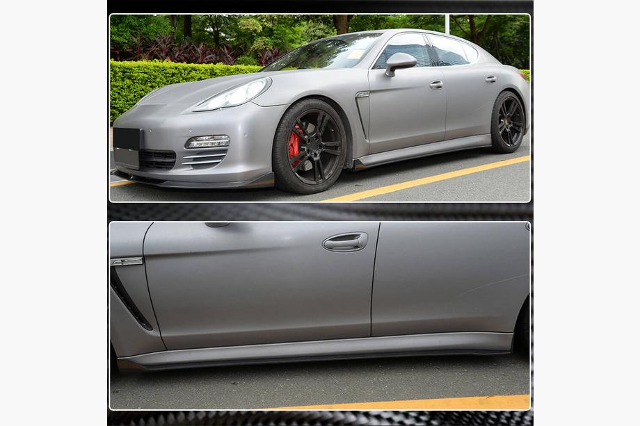 Porsche Panamera 2009-2016 гг. Боковые Пороги V2 (2009-2013, Карбон) Фото 4