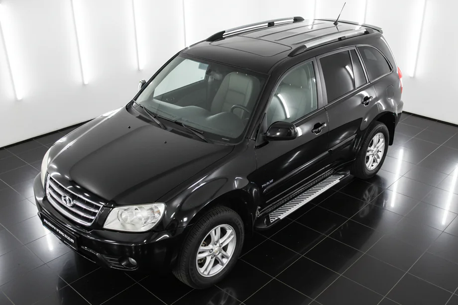 Chery Tiggo 1 2005-2016 гг. Боковые Подножки Line-Type (2 шт., Алюминиевый Профиль) Image