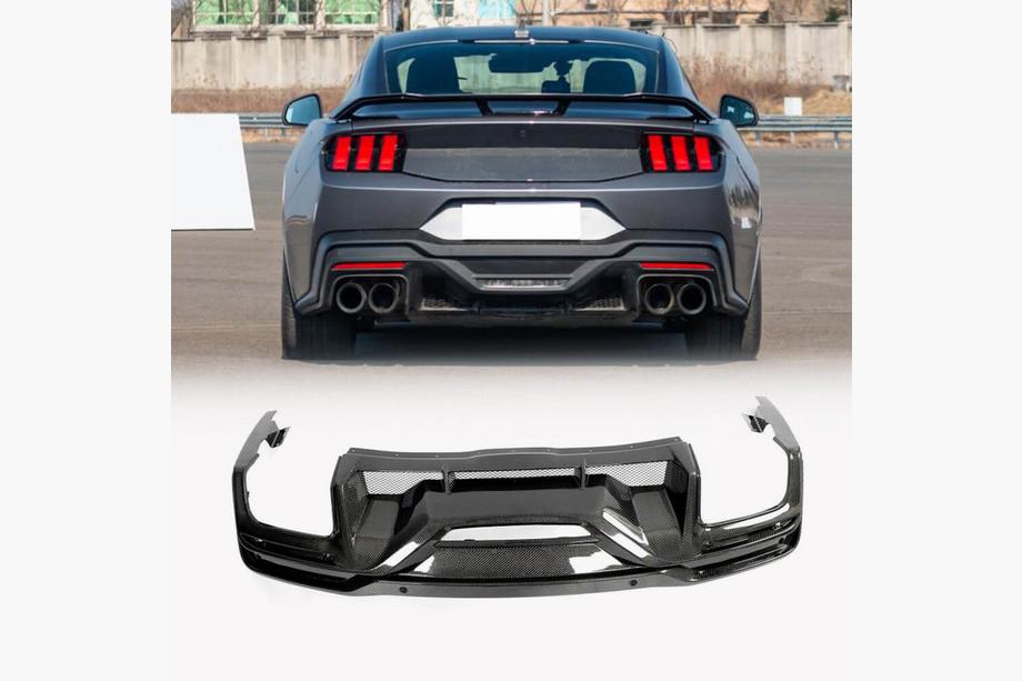Ford Mustang 2024- гг. Диффузор Заднего Бампера (Карбон) Фото 1