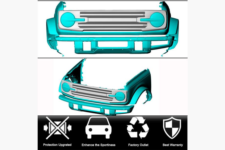 Ford Bronco 2021- гг. Решетка Радиатора V2 (Карбон) Фото 2