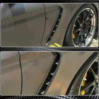 Накладки на передние крылья (2018-2023, Карбон) Ford Mustang 2015-2023 гг. фото 3