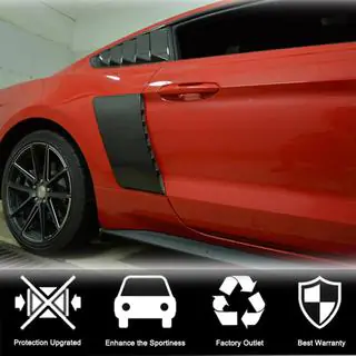 Накладки на задние крылья (2015-2017, Карбон) Ford Mustang 2015-2023 гг. фото 3