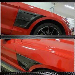 Накладки на передние крылья (Карбон) Ford Mustang 2015-2023 гг. фото 4