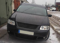 Volkswagen Caddy 2004-2010 гг. Реснички на фары (черные) фото 4