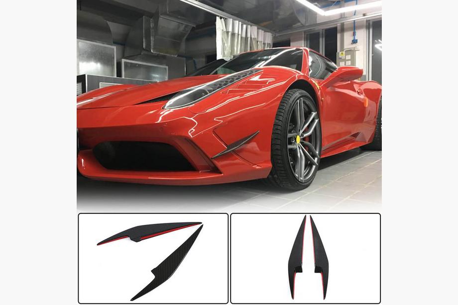 Ferrari 458 Italia 2009-2015 гг. Карбоновые Накладки на Передний Бампер (2014-2015) Фото 1