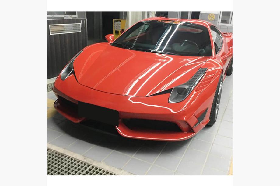 Ferrari 458 Italia 2009-2015 гг. Карбоновые Накладки на Передний Бампер (2014-2015) Фото 3