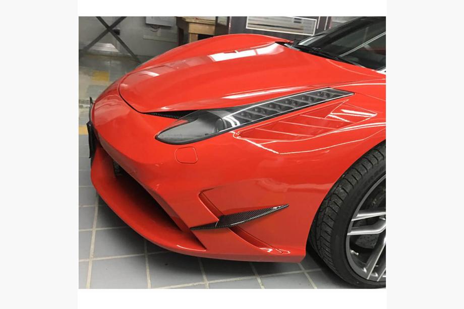 Ferrari 458 Italia 2009-2015 гг. Карбоновые Накладки на Передний Бампер (2014-2015) Фото 4