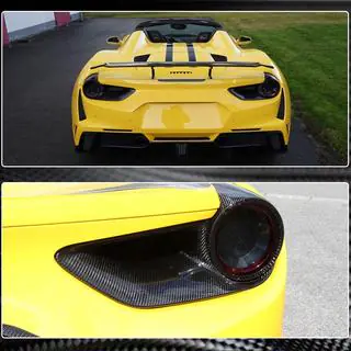 Накладки на Задние Фонари (2015-2017, Карбон) Ferrari 488 GTB 2015-2019 гг. фото 4