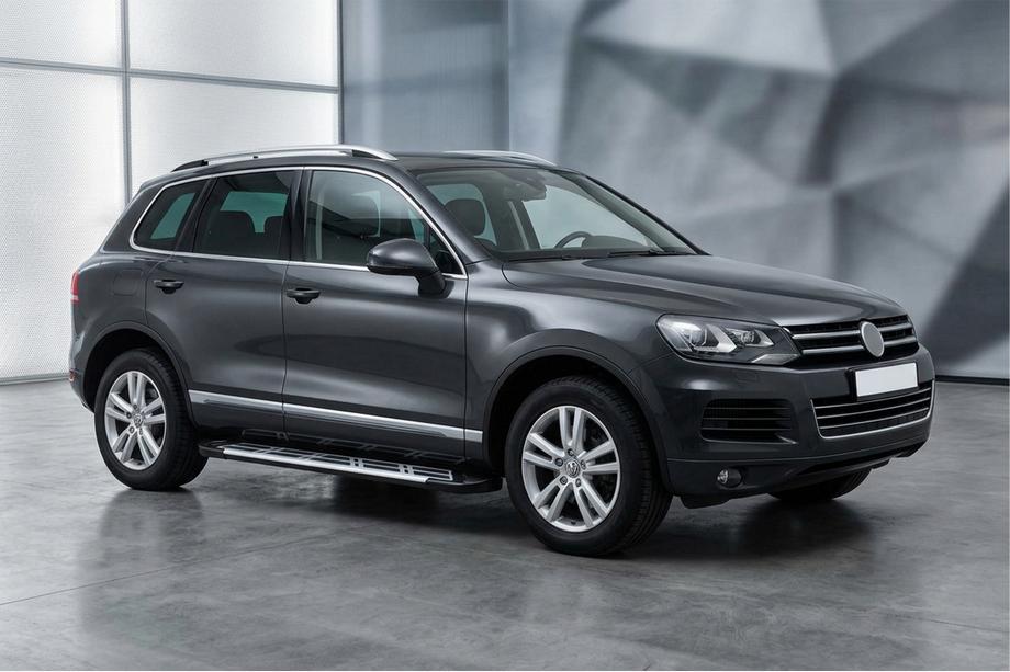 Volkswagen Touareg 2010-2018 гг. Боковые Подножки Sunrise (2 шт., алюминий) Фото 1