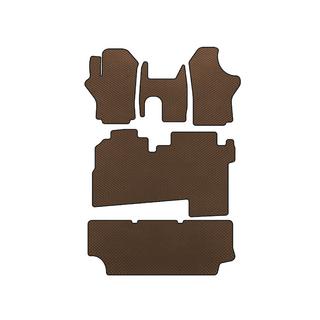 Hyundai H200, H1, Starex 1998-2007 гг. Коврики EVA (2004-2007, 3 ряда, 8-местный, Коричневый)