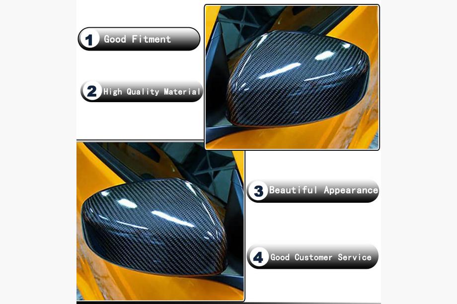 Nissan 370Z 2008-2021 гг. Накладки на Зеркала (Карбон) Фото 3