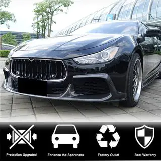 Передний бампер Лип V1 (для Base/S/S Q4 2013-2017, Карбон) фото 2