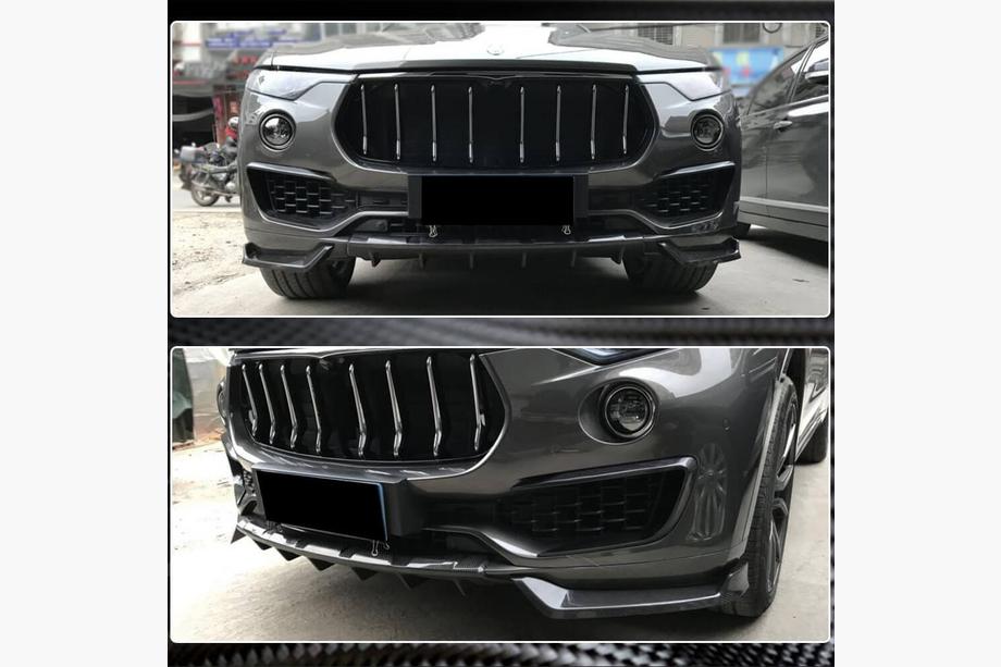 Maserati Levante 2016- гг. Карбоновые накладки на передний бампер (для Base/S) Фото 5