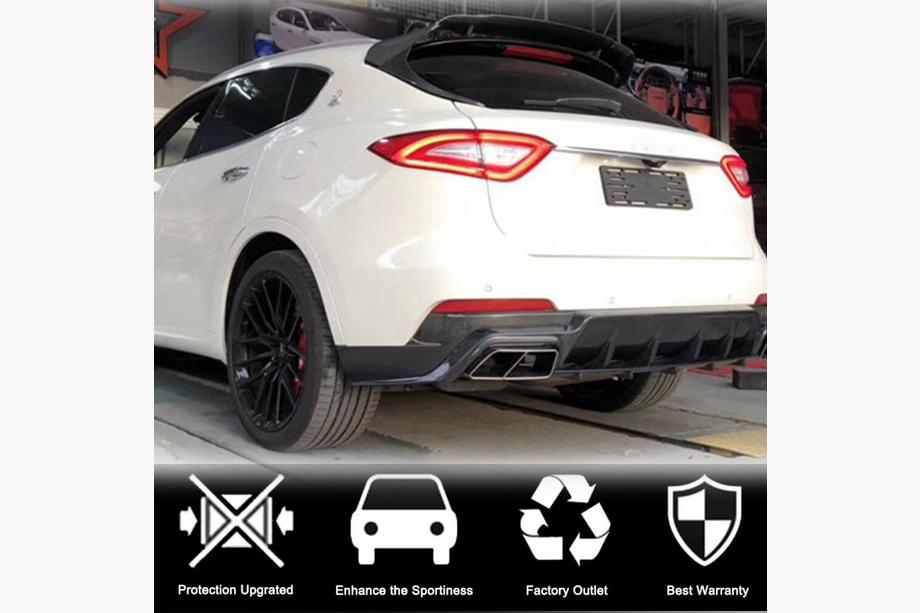 Maserati Levante 2016- гг. Диффузор заднего бампера V1 (для Base/S, Карбон) Фото 2