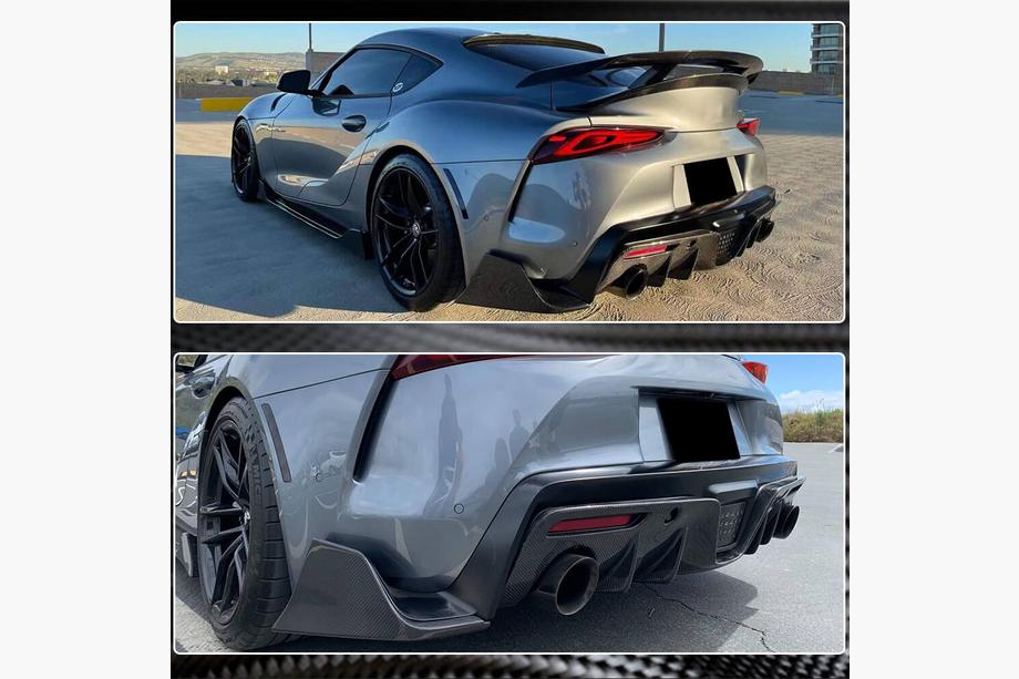 Toyota Supra 2019- гг. Накладка на задний бампер (карбон) Фото 4