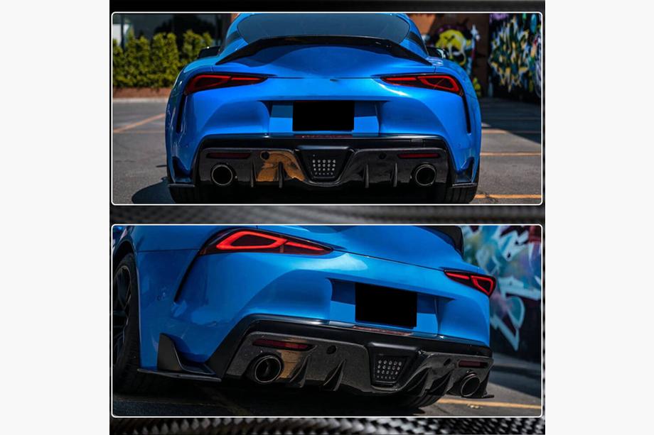 Toyota Supra 2019- гг. Диффузор заднего бампера V1 (Карбон) Фото 3