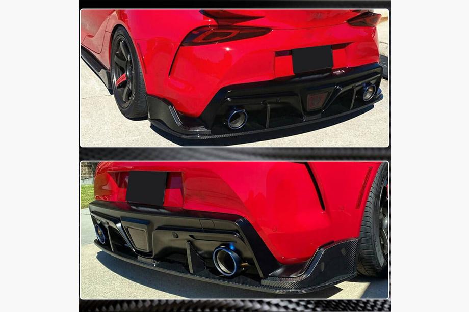 Toyota Supra 2019- гг. Диффузор заднего бампера V2 (Карбон) Фото 4