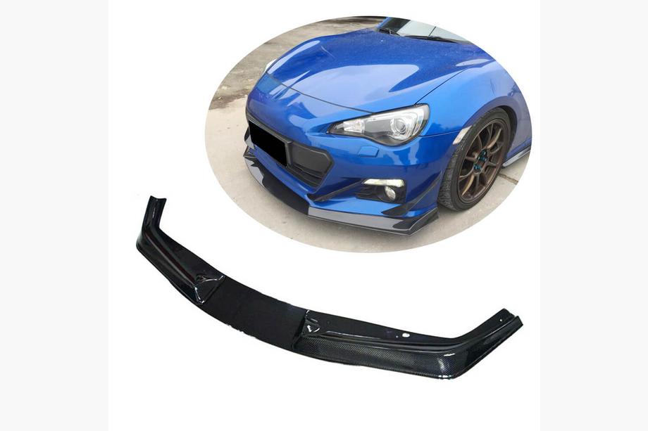 Toyota GT86 2011- гг. Накладка на передний бампер Lip V2 (Карбон) Фото 1
