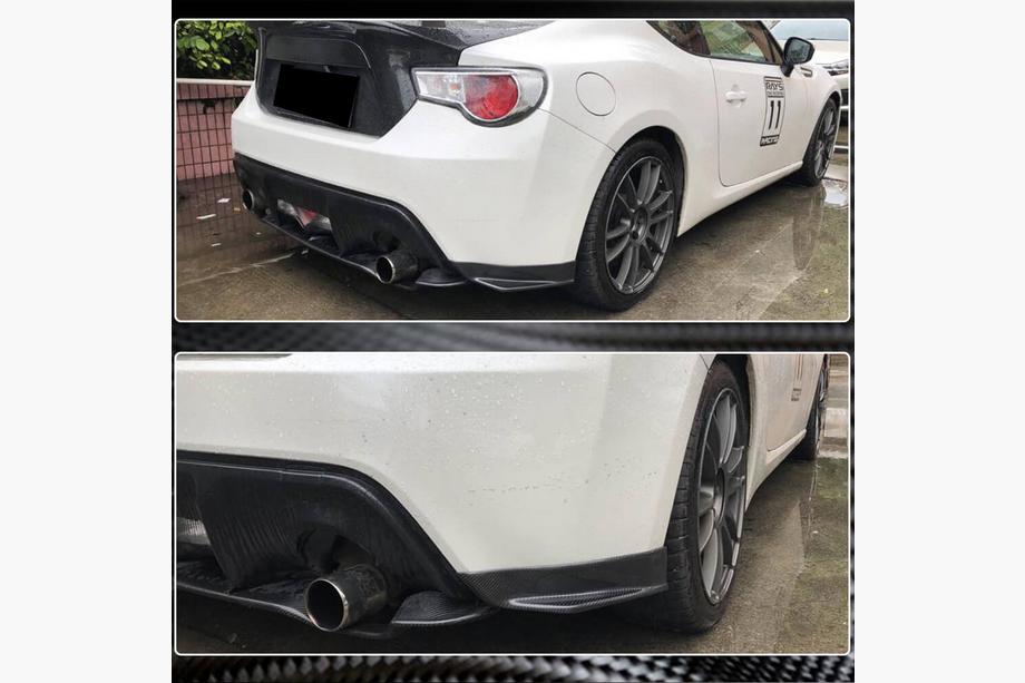 Subaru BRZ 2012-2021 гг. Накладка на Задний Бампер V1 (Карбон) Фото 3