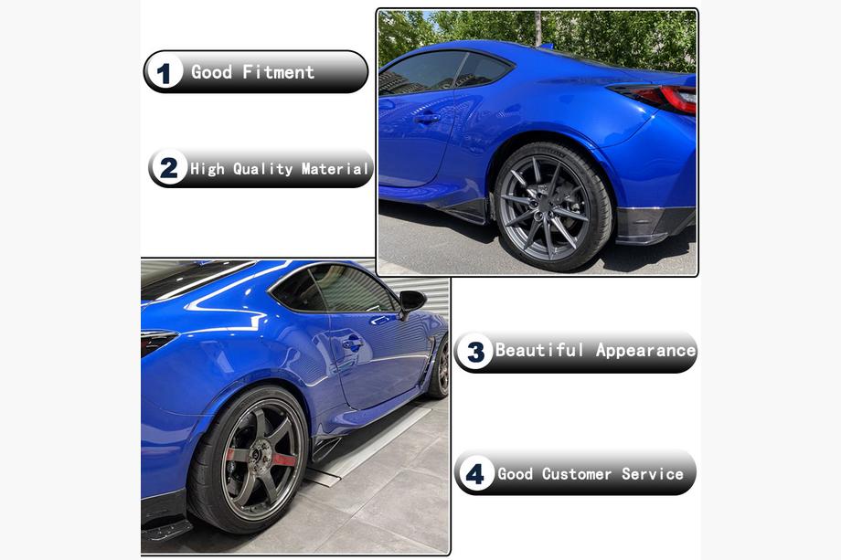 Subaru BRZ 2021- гг. Боковые Пороги V1 (Карбон) Фото 3