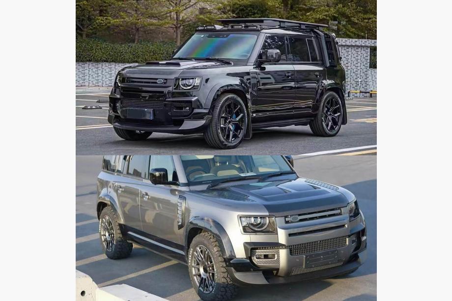 Land Rover Defender 2019- гг. Передняя губа бампера (Карбон) Фото 2