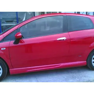 Боковые пороги (для 3-дверного, под покраску) Fiat Punto Grande/EVO 2006-2018 гг. фото 3