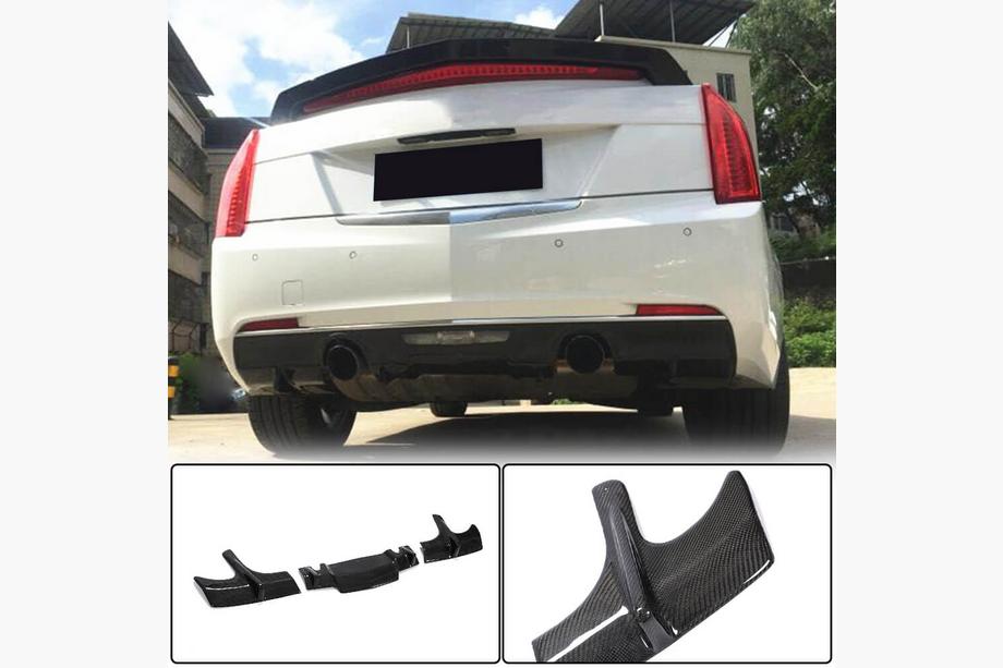 Cadillac ATS 2012-2019 гг. Диффузор заднего бампера (для Base, Карбон) Image