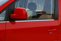 Volkswagen Caddy 2004-2010 гг. Нижние молдинги стекол нержавейка Передние, Carmos - Турецкая сталь фото 2