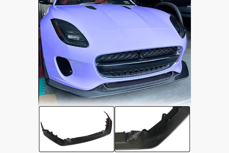Jaguar F-Type 2013-2024 гг. Накладка на передний бампер Lip (для Base 2017-2019, Карбон) Image