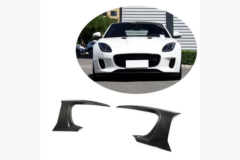 Jaguar F-Type 2013-2024 гг. Карбоновые Накладки на Передний Бампер (для Base 2017-2019) Фото 1