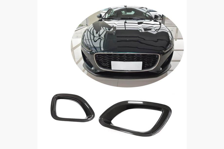 Jaguar F-Type 2013-2024 гг. Карбоновые Накладки на Передний Бампер (для Base 2021+) Фото 1