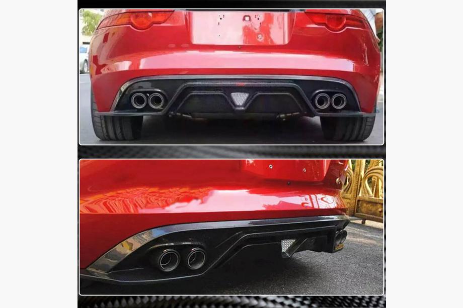 Jaguar F-Type 2013-2024 гг. Диффузор заднего бампера (2013-2019, Карбон) Фото 3