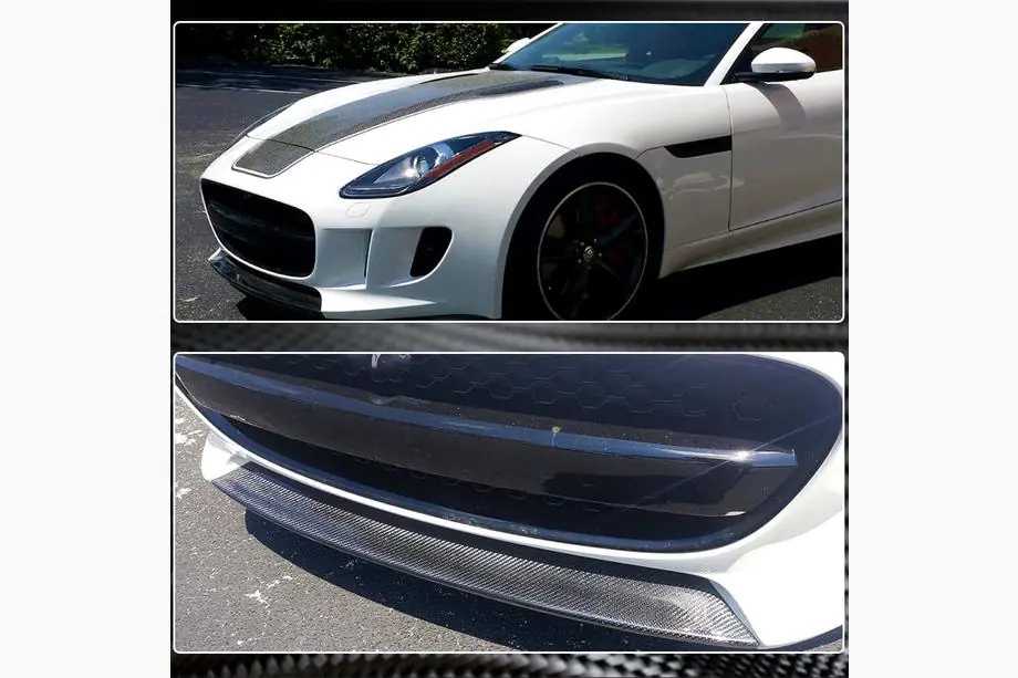 Jaguar Project 7 2013-2015 гг. Накладка на передний бампер Lip (2013-2015, Карбон) Фото 4