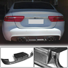 Jaguar XE 2016- гг. Диффузор заднего бампера V1 (2015-2019, Карбон) фото 1