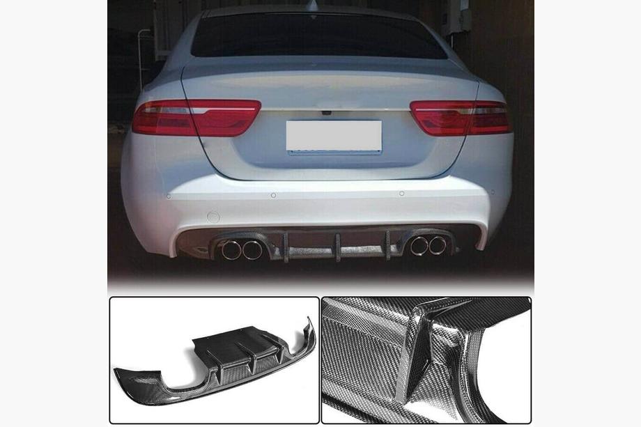 Jaguar XE 2016- гг. Диффузор заднего бампера V1 (2015-2019, Карбон) Image