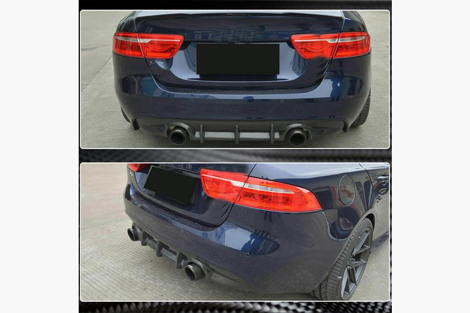Jaguar XE 2016- гг. Диффузор заднего бампера V2 (2015-2019, Карбон) Фото 5