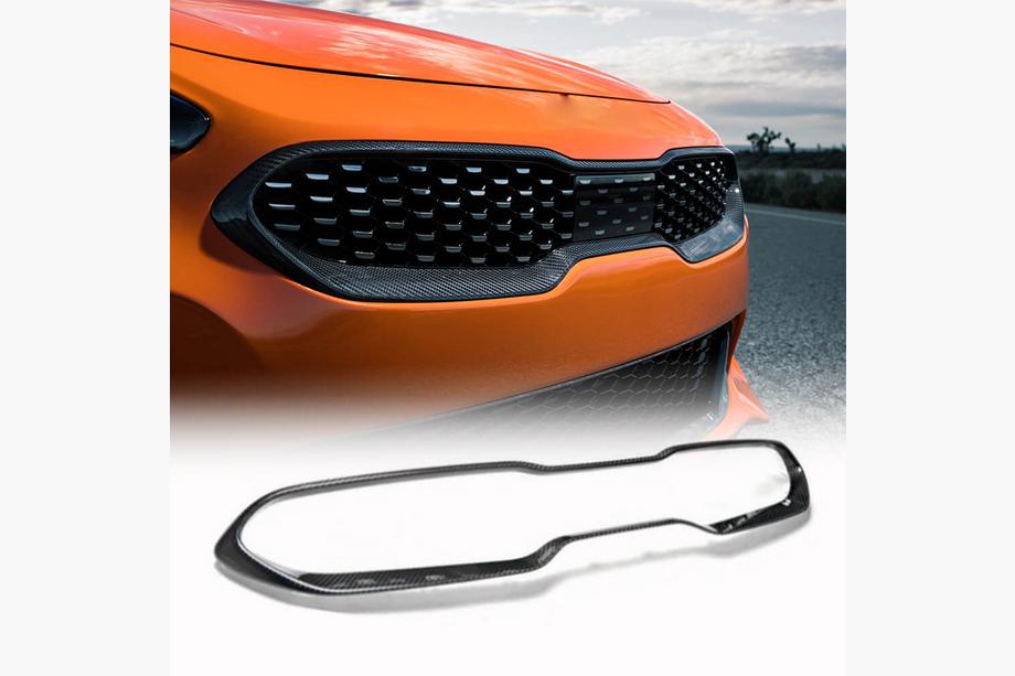 Kia Stinger 2017-2023 гг. Окантовка Решетки Радиатора (Карбон) Image