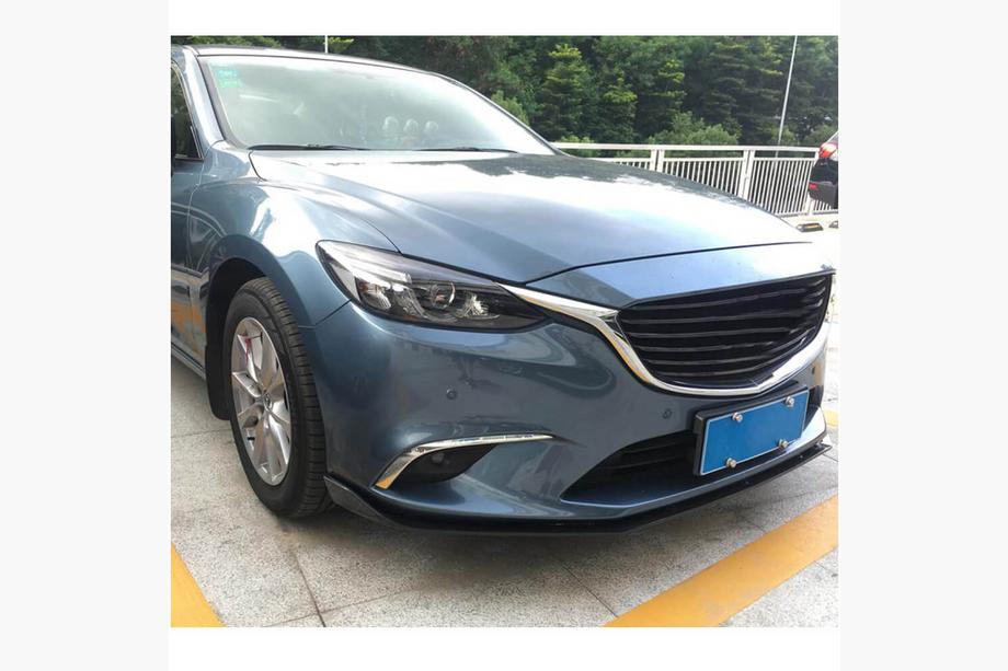 Mazda 6 2012-2024 гг. Передний лип на бампер V2 (2017-2019, Карбон) Фото 3