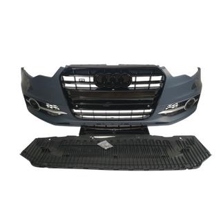 Передний бампер с черной решеткой S6-Style (2011-2014) Audi A6 C7 2011-2017 гг.