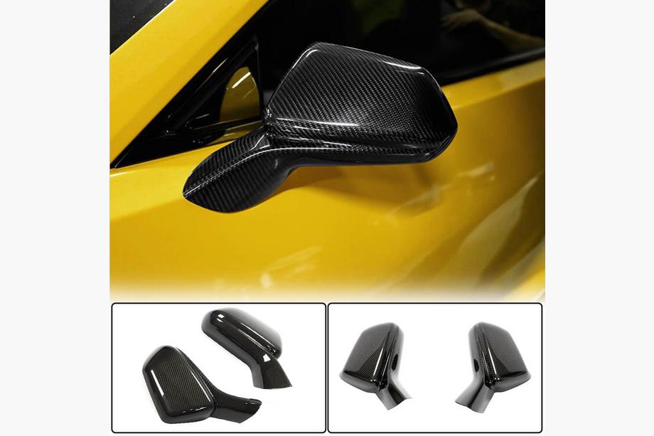 Chevrolet Camaro 2015- гг. Накладки на Зеркала (2015-2019, Карбон) Фото 1