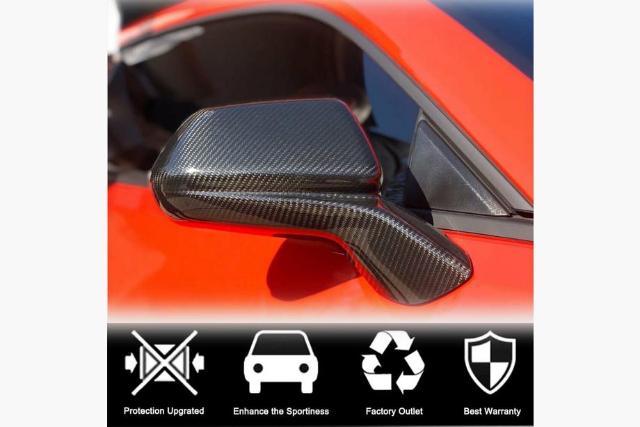 Chevrolet Camaro 2015- гг. Накладки на Зеркала (2015-2019, Карбон) Фото 2