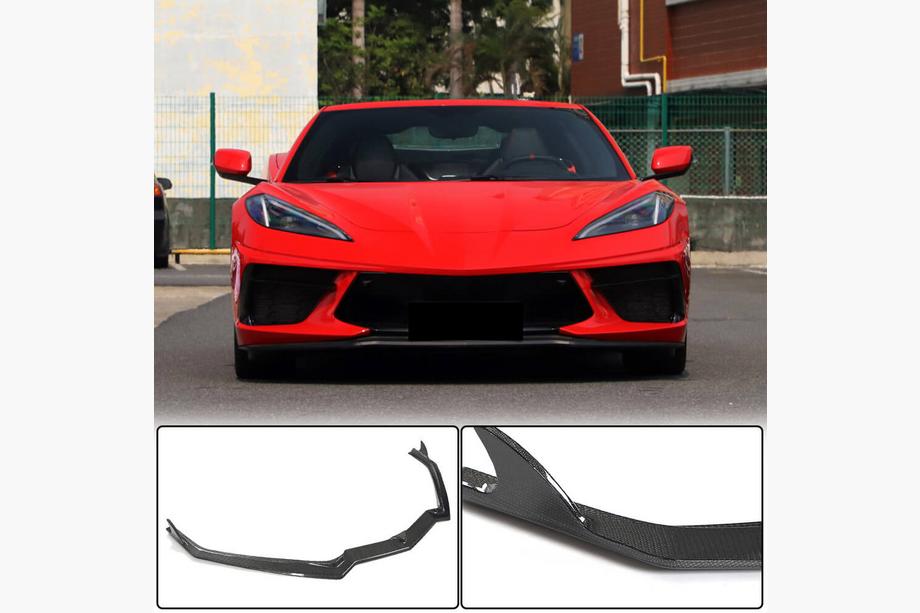 Chevrolet Corvette C8 2019- гг. Передний Бампер Лип Спойлер (Карбон) Фото 2