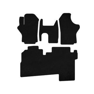 Текстильные коврики Deluxe (2004-2007, 2 ряда, 8-местный, черный) Hyundai H200, H1, Starex 1998-2007 гг. фото 1