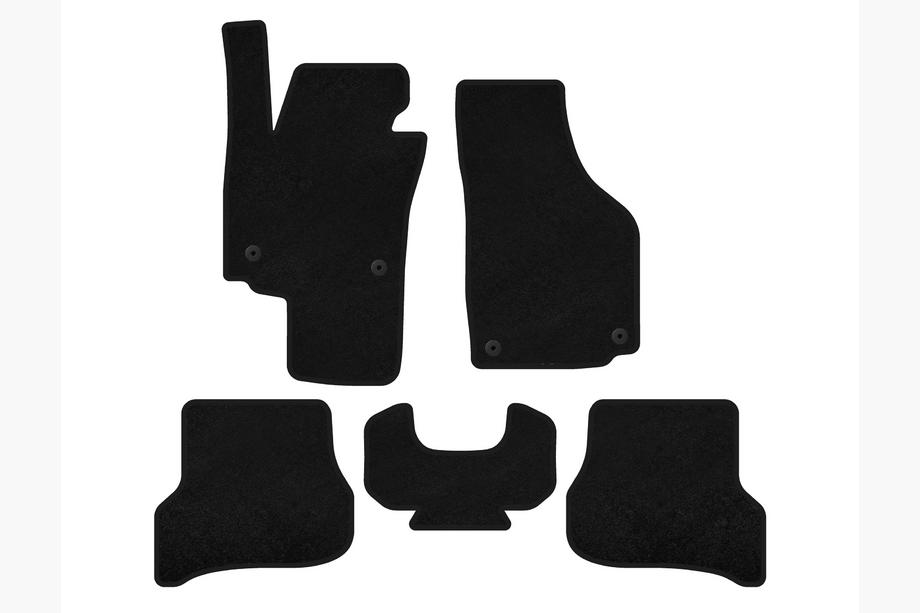 Seat Altea 2004-2015 гг. Текстильные коврики Deluxe (Черный) Image