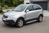 Opel Antara 2006-2017 гг. Боковые Подножки Rainbow (2 шт., Алюминий) фото 1