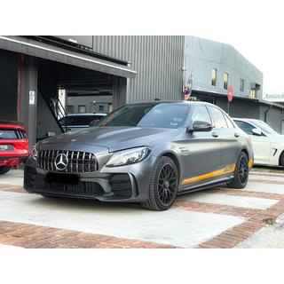 Комплект обвеса с задним диффузором (дизайн Black Mamba C63GT) Mercedes C-сlass W205 2014-2021 гг. фото 1