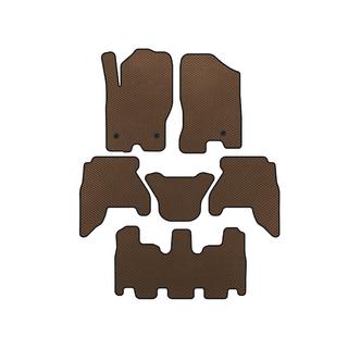 Коврики EVA (3 ряда, Коричневые, 2010-2014) Nissan Pathfinder R51 2005-2014 гг.